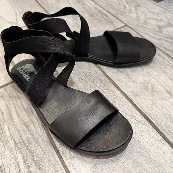 Sorel Women's Ella III Sandal in Black size 10 - Picture 9 of 10